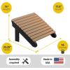 imageLuxCraft Deluxe Adirondack Footrest  Poly  Cherry ampamp BlackGreen  Black