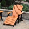 imageLuxCraft Deluxe Adirondack Footrest  Poly  Cherry ampamp BlackTangerine  Black