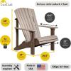 imageLuxCraft Deluxe Poly Adirondack Chair Set of 2 Outdoor Patio Firepit Chair Set of 2 Weatherwood ampamp BlackWeatherwood  Chestnut Brown