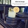 imageLuxCraft Glider Cup Holder Attachment for Outdoor Gliders Slide Out Cup Holder for Outside Glider Chairs Space Saving Design  Amish Made USA Coastal Gray ampamp BlackDove Gray  Black