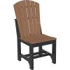 imageLuxCraft Poly Adirondack Dining Side Chair Counter Height Dove Gray ampamp SlateAntique Mahogany  Black