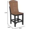 imageLuxCraft Poly Adirondack Dining Side Chair Counter Height Dove Gray ampamp SlateAntique Mahogany  Black