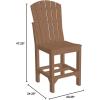 imageLuxCraft Poly Adirondack Dining Side Chair Counter Height Dove Gray ampamp SlateAntique Mahogany