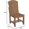 imageLuxCraft Poly Adirondack Dining Side Chair Counter Height Dove Gray ampamp SlateAntique Mahogany