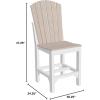 imageLuxCraft Poly Adirondack Dining Side Chair Counter Height Dove Gray ampamp SlateBirch  White