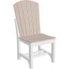 imageLuxCraft Poly Adirondack Dining Side Chair Counter Height Dove Gray ampamp SlateBirch  White