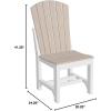 imageLuxCraft Poly Adirondack Dining Side Chair Counter Height Dove Gray ampamp SlateBirch  White