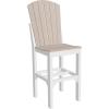 imageLuxCraft Poly Adirondack Dining Side Chair Counter Height Dove Gray ampamp SlateBirch  White