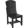 imageLuxCraft Poly Adirondack Dining Side Chair Counter Height Dove Gray ampamp SlateBlack