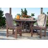 imageLuxCraft Poly Adirondack Dining Side Chair Counter Height Dove Gray ampamp SlateBlack