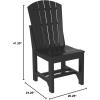 imageLuxCraft Poly Adirondack Dining Side Chair Counter Height Dove Gray ampamp SlateBlack