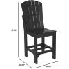 imageLuxCraft Poly Adirondack Dining Side Chair Counter Height Dove Gray ampamp SlateBlack