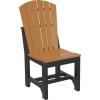 imageLuxCraft Poly Adirondack Dining Side Chair Counter Height Dove Gray ampamp SlateCedar  Black