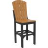 imageLuxCraft Poly Adirondack Dining Side Chair Counter Height Dove Gray ampamp SlateCedar  Black