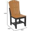 imageLuxCraft Poly Adirondack Dining Side Chair Counter Height Dove Gray ampamp SlateCedar  Black