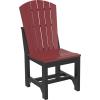 imageLuxCraft Poly Adirondack Dining Side Chair Counter Height Dove Gray ampamp SlateCherrywood  Black