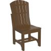 imageLuxCraft Poly Adirondack Dining Side Chair Counter Height Dove Gray ampamp SlateChestnut Brown