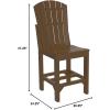 imageLuxCraft Poly Adirondack Dining Side Chair Counter Height Dove Gray ampamp SlateChestnut Brown