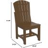 imageLuxCraft Poly Adirondack Dining Side Chair Counter Height Dove Gray ampamp SlateChestnut Brown