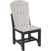 imageLuxCraft Poly Adirondack Dining Side Chair Counter Height Dove Gray ampamp SlateDove Gray  Black