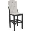 imageLuxCraft Poly Adirondack Dining Side Chair Counter Height Dove Gray ampamp SlateDove Gray  Black