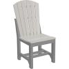 imageLuxCraft Poly Adirondack Dining Side Chair Counter Height Dove Gray ampamp SlateDove Gray  Slate