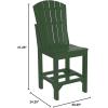 imageLuxCraft Poly Adirondack Dining Side Chair Counter Height Dove Gray ampamp SlateGreen