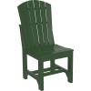 imageLuxCraft Poly Adirondack Dining Side Chair Counter Height Dove Gray ampamp SlateGreen