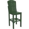 imageLuxCraft Poly Adirondack Dining Side Chair Counter Height Dove Gray ampamp SlateGreen