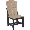 imageLuxCraft Poly Adirondack Dining Side Chair Counter Height Dove Gray ampamp SlateWeatherwood  Black