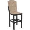imageLuxCraft Poly Adirondack Dining Side Chair Counter Height Dove Gray ampamp SlateWeatherwood  Black