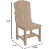 imageLuxCraft Poly Adirondack Dining Side Chair Counter Height Dove Gray ampamp SlateWeatherwood