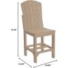 imageLuxCraft Poly Adirondack Dining Side Chair Counter Height Dove Gray ampamp SlateWeatherwood