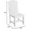 imageLuxCraft Poly Adirondack Dining Side Chair Counter Height Dove Gray ampamp SlateWhite