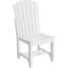 imageLuxCraft Poly Adirondack Dining Side Chair Counter Height Dove Gray ampamp SlateWhite