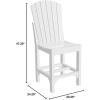 imageLuxCraft Poly Adirondack Dining Side Chair Counter Height Dove Gray ampamp SlateWhite