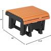 imageLuxCraft Poly Glider Footrest Ottoman Aruba Blue ampamp BlackTangerine  Black
