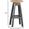 imageLuxCraft Poly Outdoor Bar Stool Weatherwood ampamp BlackCedar  Black