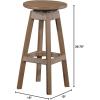 imageLuxCraft Poly Outdoor Bar Stool Weatherwood ampamp BlackChestnut Brown