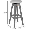 imageLuxCraft Poly Outdoor Bar Stool Weatherwood ampamp BlackDove Gray  Slate