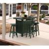 imageLuxCraft Poly Outdoor Bar Stool Weatherwood ampamp BlackGreen