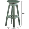 imageLuxCraft Poly Outdoor Bar Stool Weatherwood ampamp BlackGreen