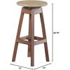 imageLuxCraft Poly Outdoor Bar Stool Weatherwood ampamp BlackWeatherwood  Chestnut Brown