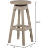 imageLuxCraft Poly Outdoor Bar Stool Weatherwood ampamp BlackWeatherwood