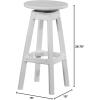 imageLuxCraft Poly Outdoor Bar Stool Weatherwood ampamp BlackWhite