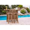 imageLuxCraft Poly Outdoor Bar Stool Weatherwood ampamp BlackWhite