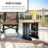 imageLuxCraft Poly Small Table Stand Outdoor Side Tables for Patio Weatherproof Patio End Table for Outside Eco Friendly and UV Resistant HDPE  Amish Made in USA Antique Mahogany ampamp BlackWeatherwood  Black