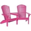 imageDutchCrafters HDPE Poly Fan Back Settee Adirondack TeteaTete Chair for Two Double Seat for Outdoor Patio Balcony Deck Garden Porch and Outdoor Furniture RedPink