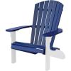 imageDutchCrafters HDPE Poly Plastic Fanback Adirondack Chair Outdoor Patio Chair Outdoor Furniture for Patio Deck Balcony Lawn  Amish Made in USA BluePatriot Blue  White