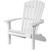 imageDutchCrafters HDPE Poly Plastic Fanback Adirondack Chair Outdoor Patio Chair Outdoor Furniture for Patio Deck Balcony Lawn  Amish Made in USA BlueWhite